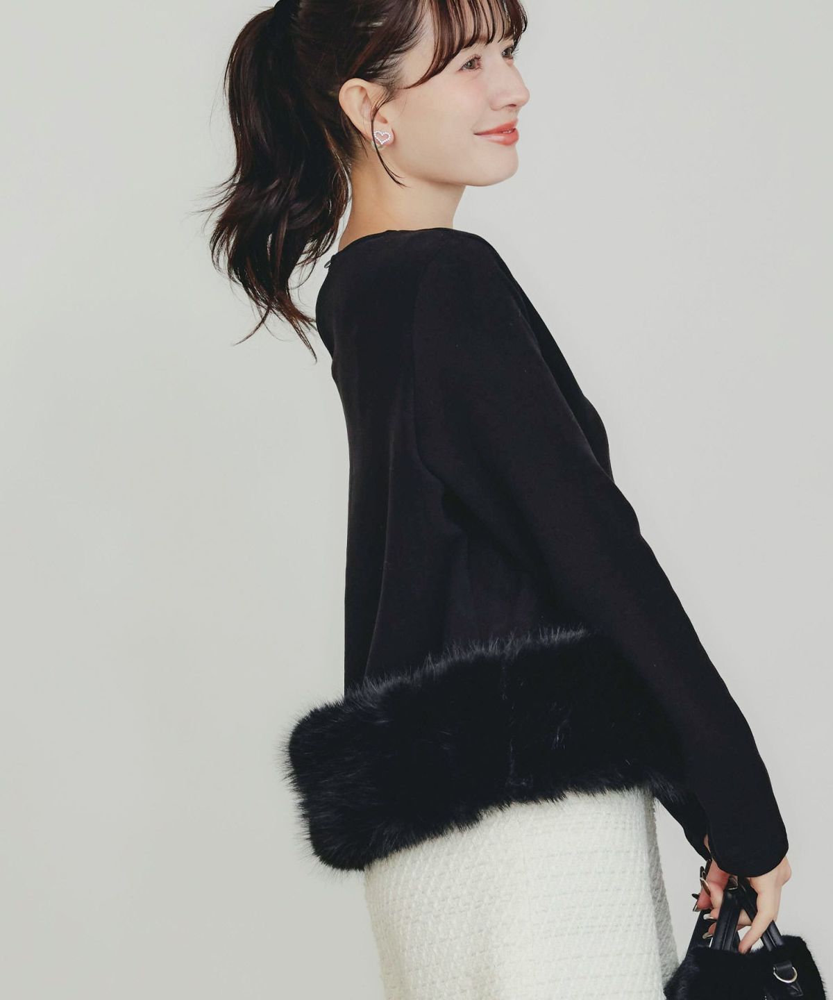 model：H155　着用サイズ：M　ブラック