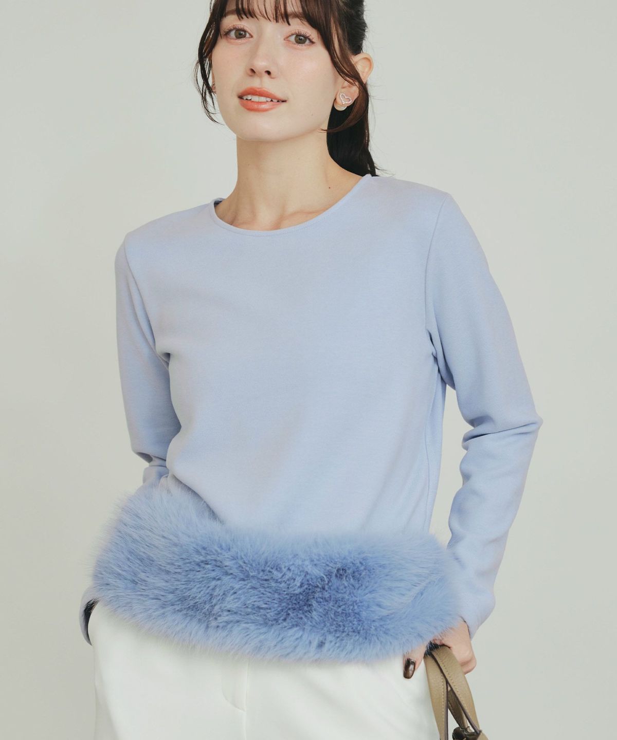 model：H155　着用サイズ：M　サックスブルー