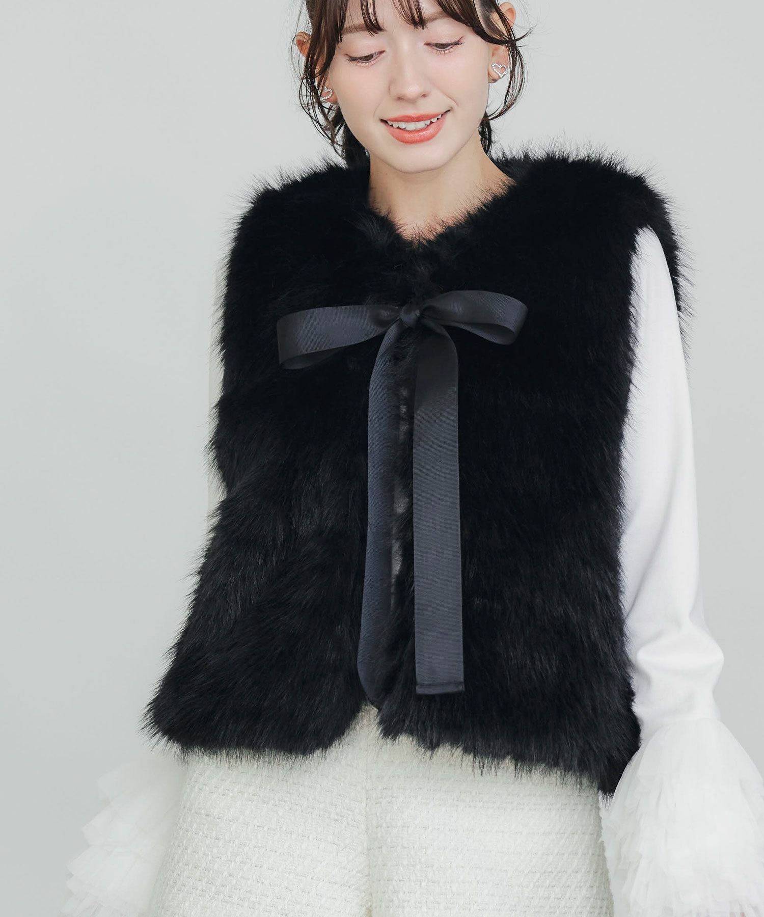 model：H155　着用サイズ：M　ブラック