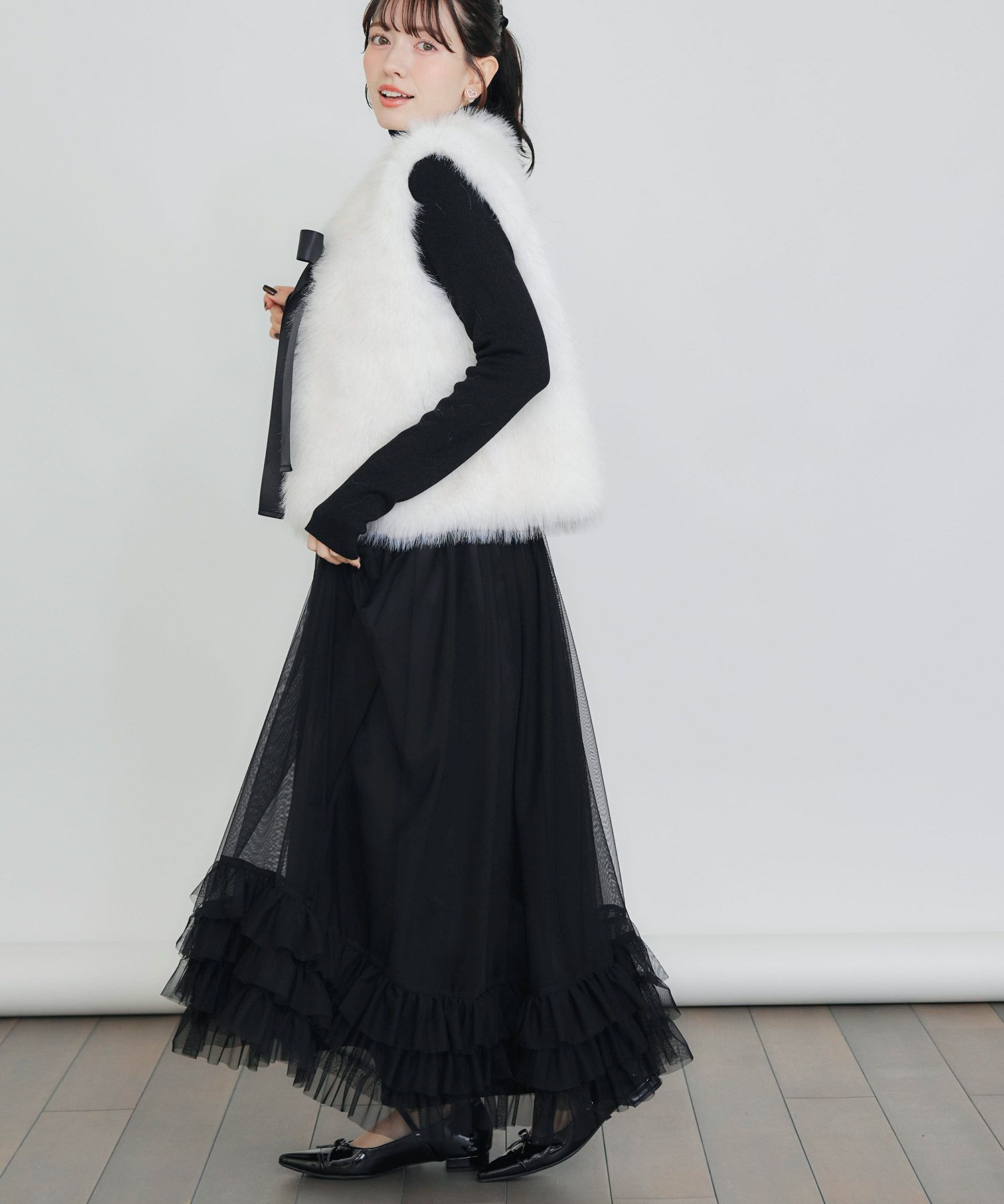 フェイクファーベスト（ショート） | PICCIN (ピッチン) 公式通販