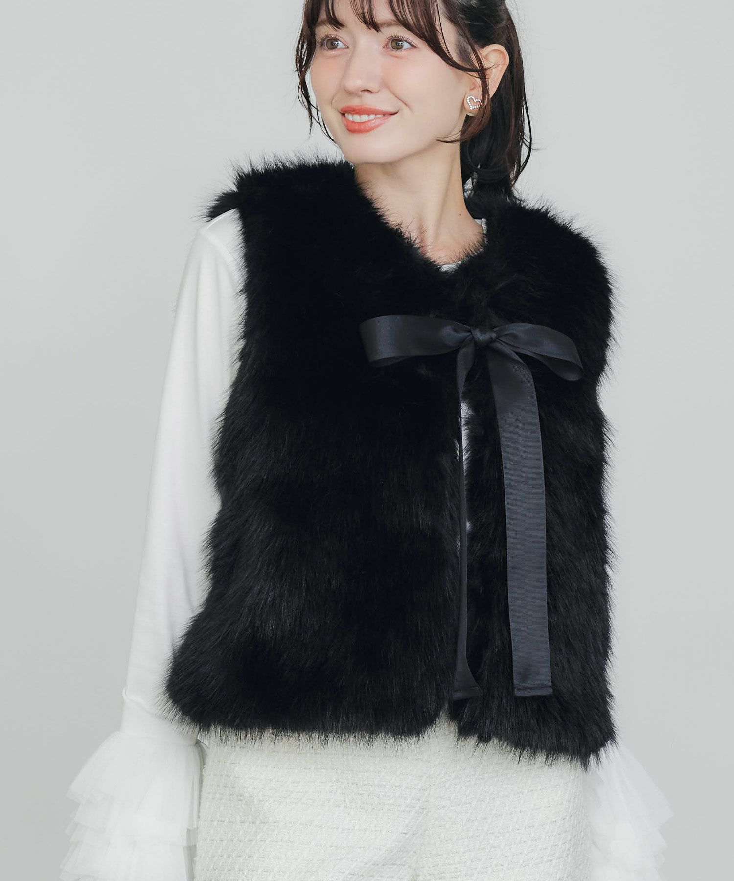 本日限り】July nine ファーベスト サイズS 2026年最新】july nine