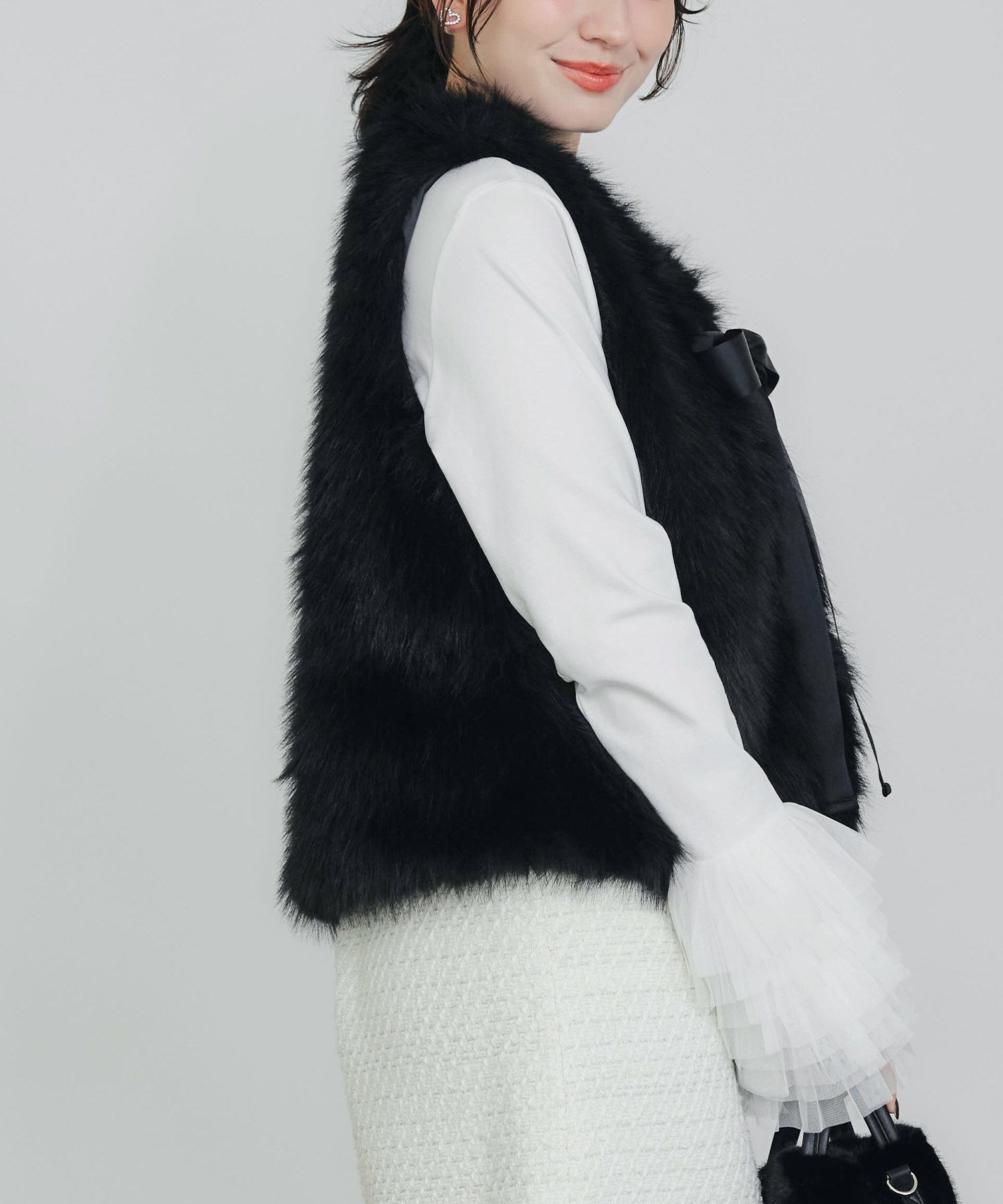 model：H155　着用サイズ：M　ブラック