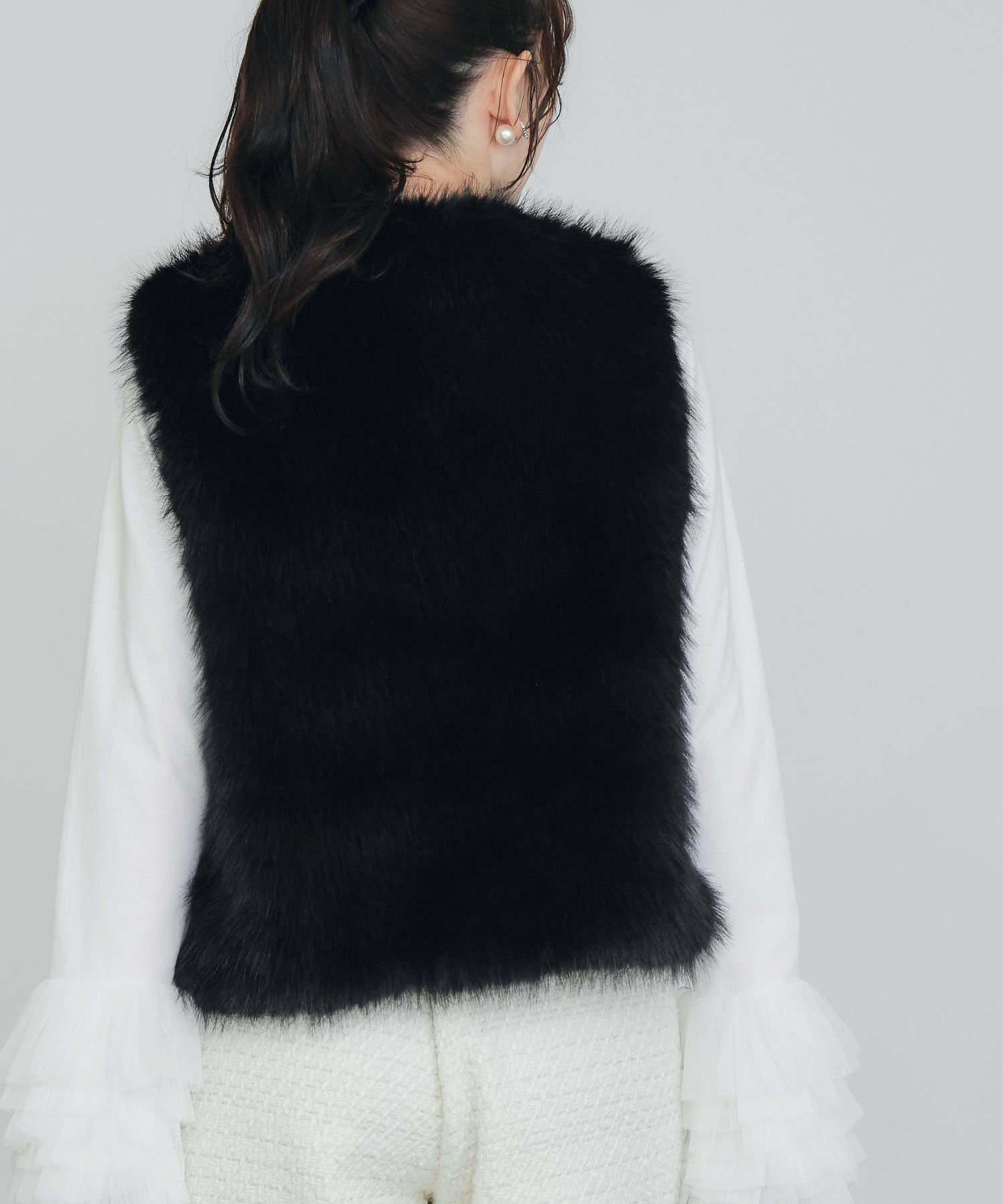 フェイクファーベスト（ショート） | PICCIN (ピッチン) 公式通販