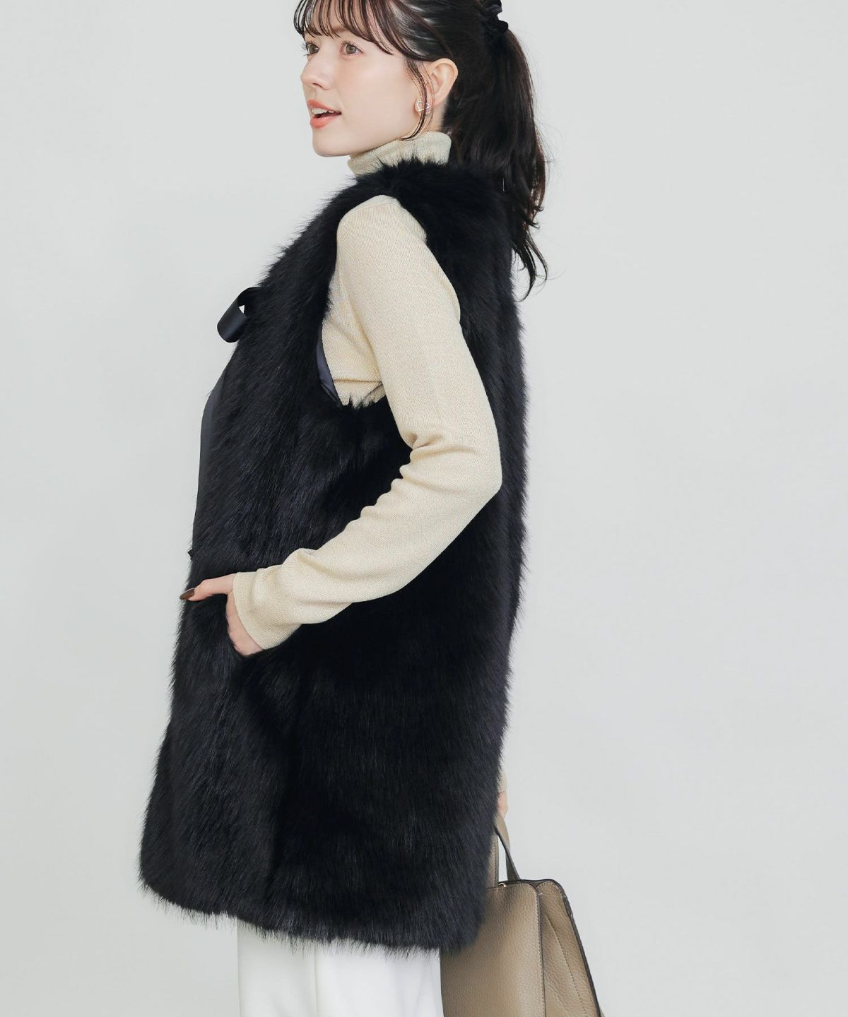 model：H155　着用サイズ：M　ブラック