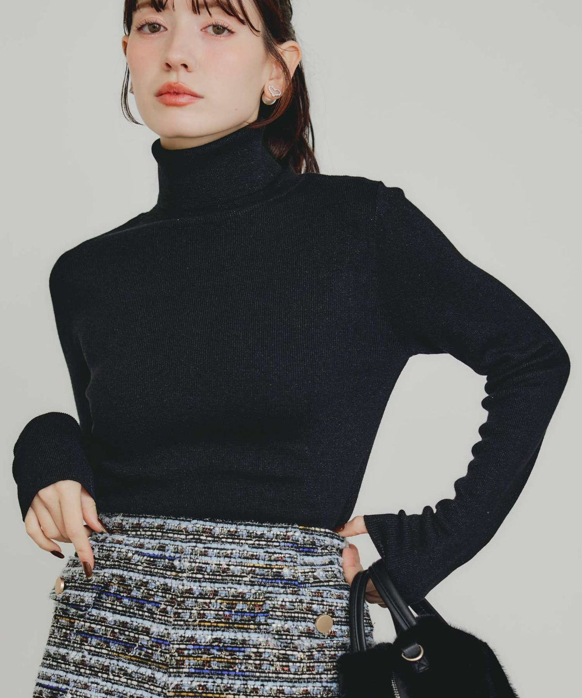 model：H155　着用サイズ：M　ブラック