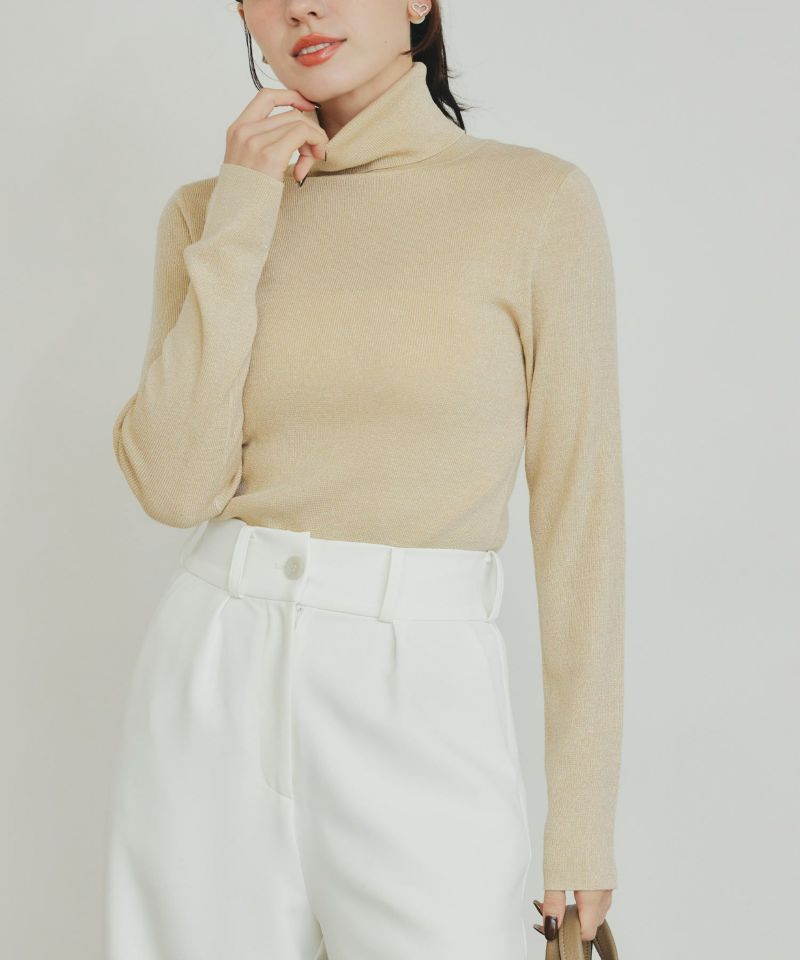 model：H155　着用サイズ：M　ベージュ