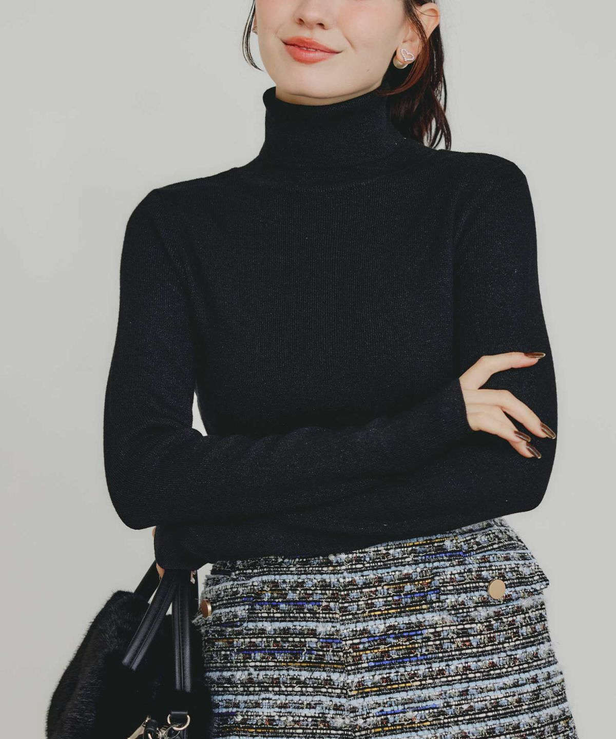 model：H155　着用サイズ：M　ブラック