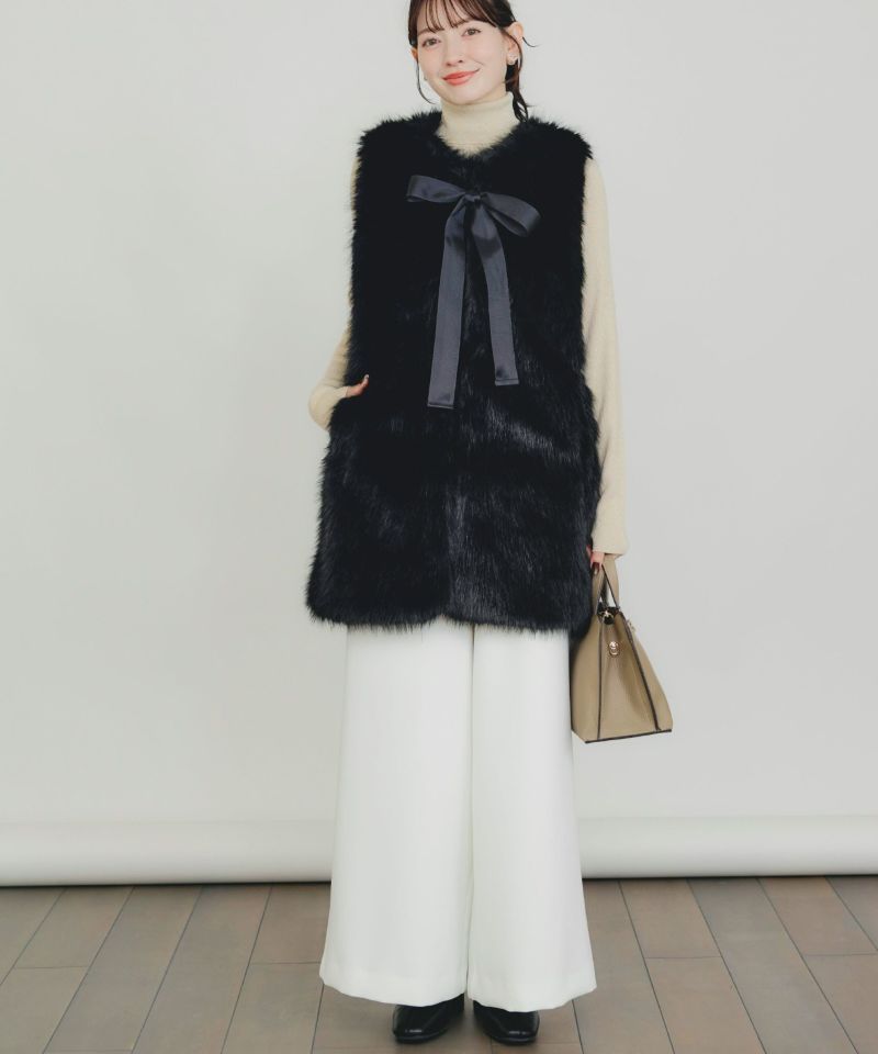 model：H155　着用サイズ：M　ベージュ