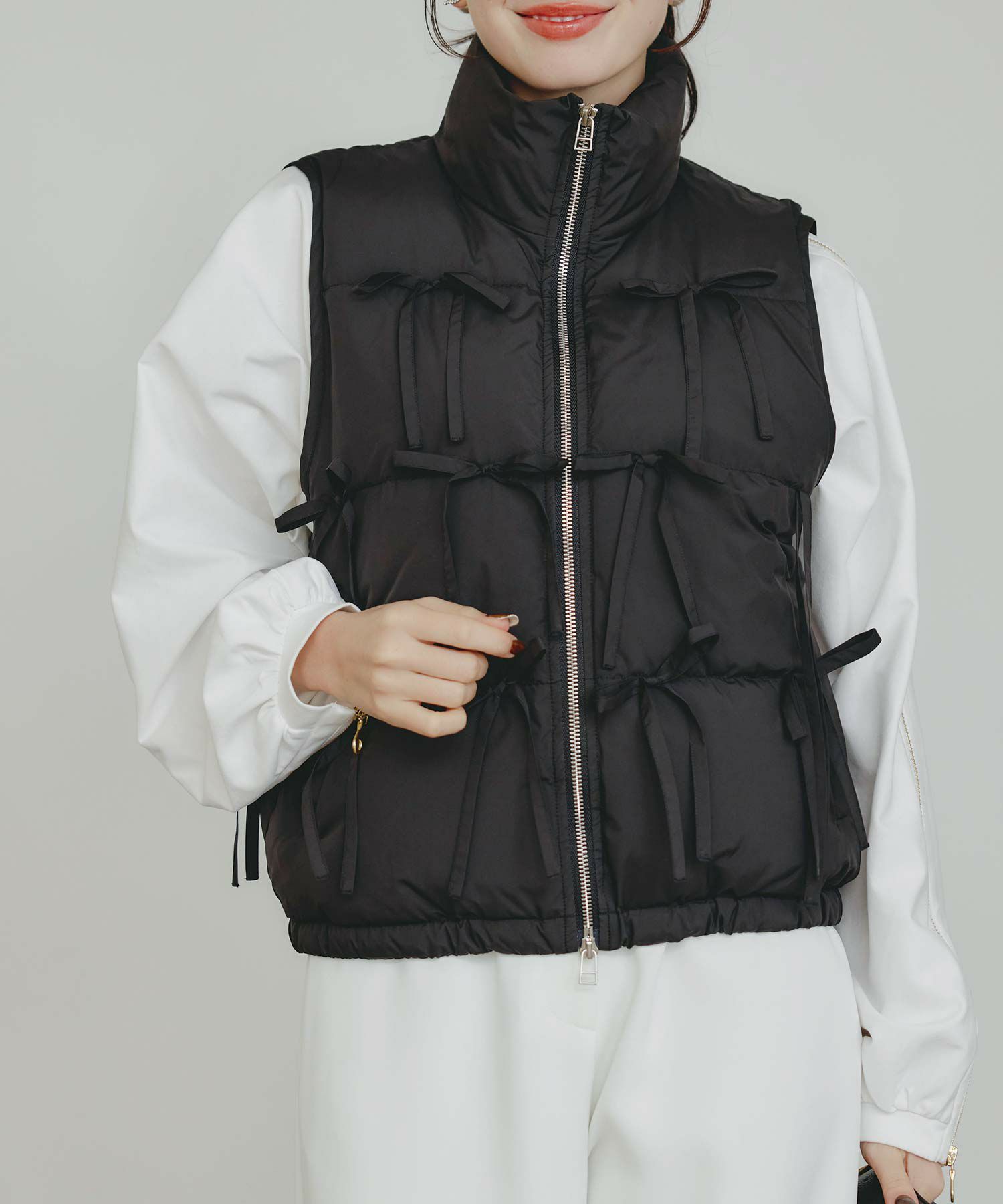 model：H155　着用サイズ：M　ブラック