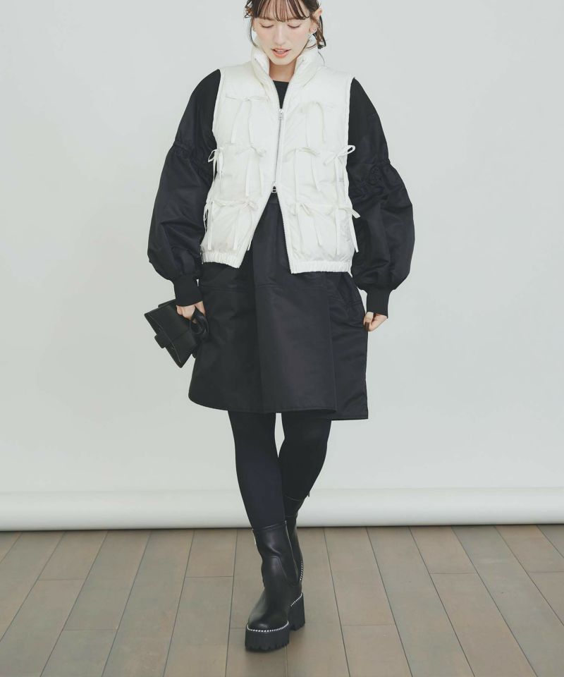 model：H155　着用サイズ：M　オフホワイト