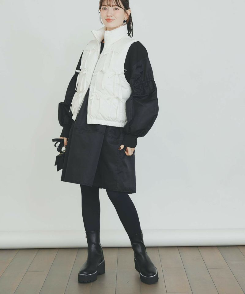 model：H155　着用サイズ：M　オフホワイト