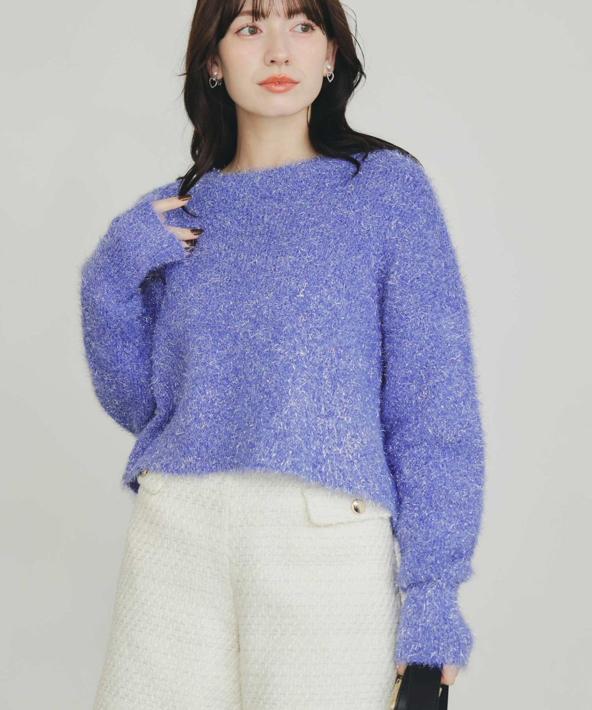 model：H155　着用サイズ：M　パープル