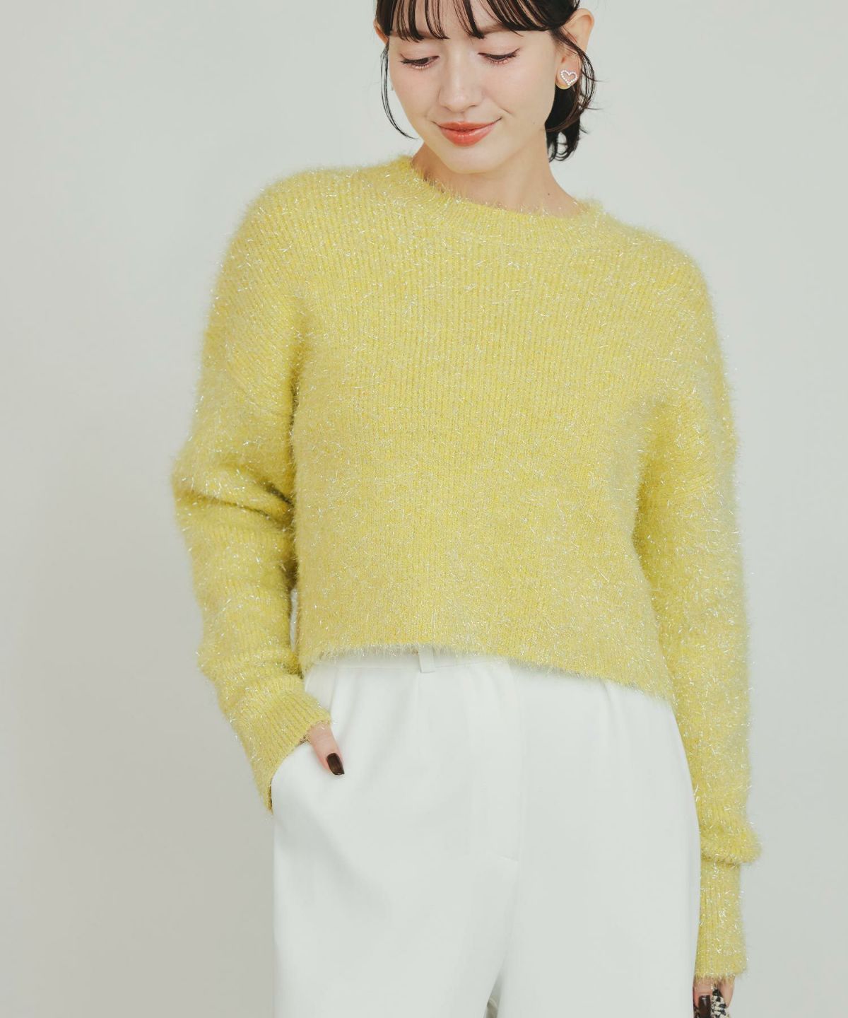 model：H155　着用サイズ：M　イエロー