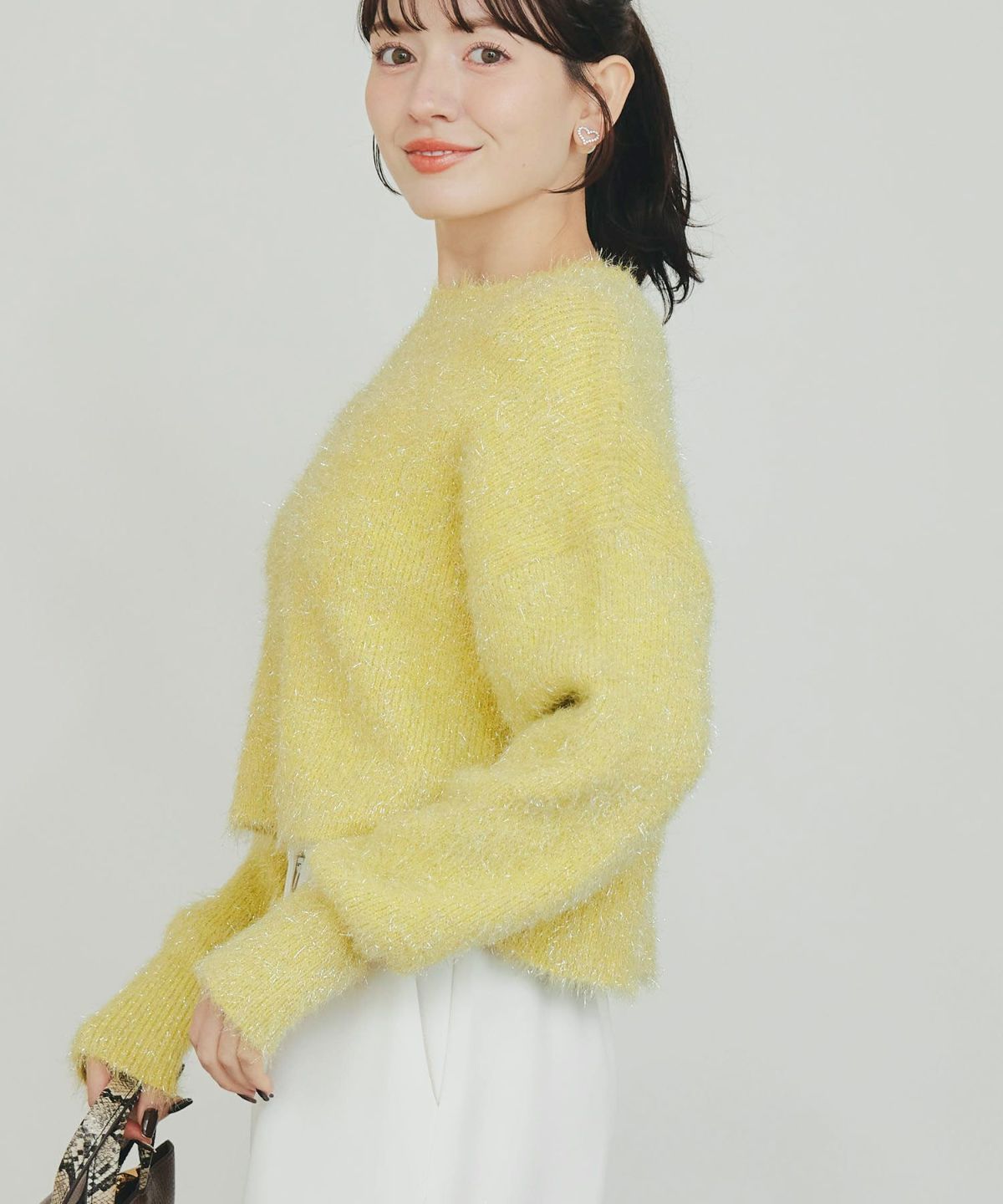 model：H155　着用サイズ：M　イエロー