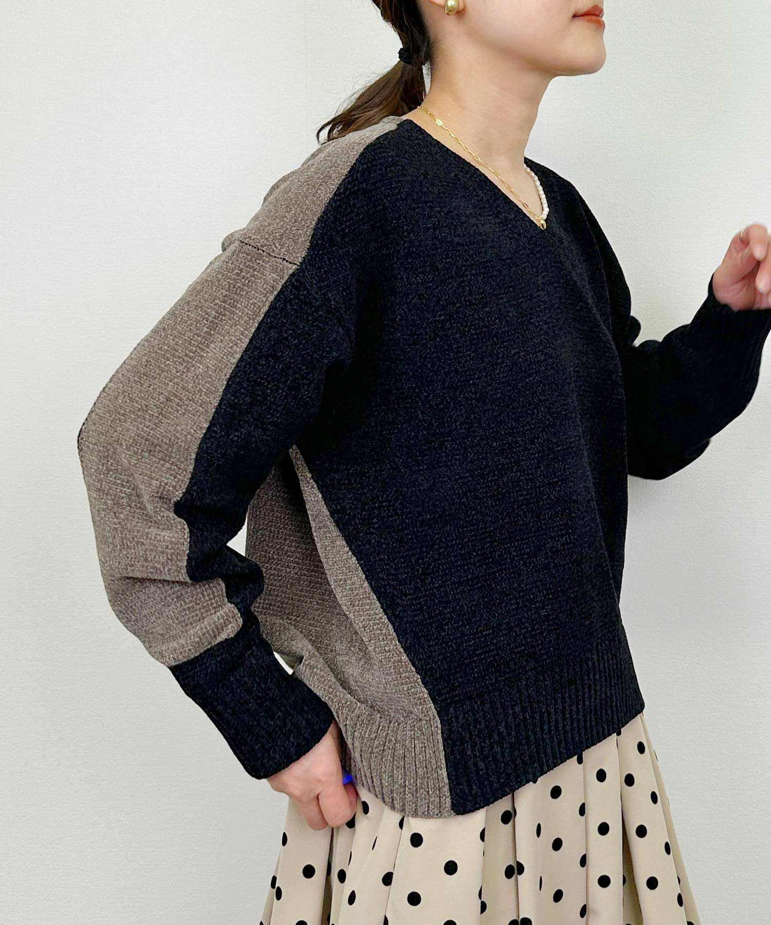model：H164　着用サイズ：M　ブラック
