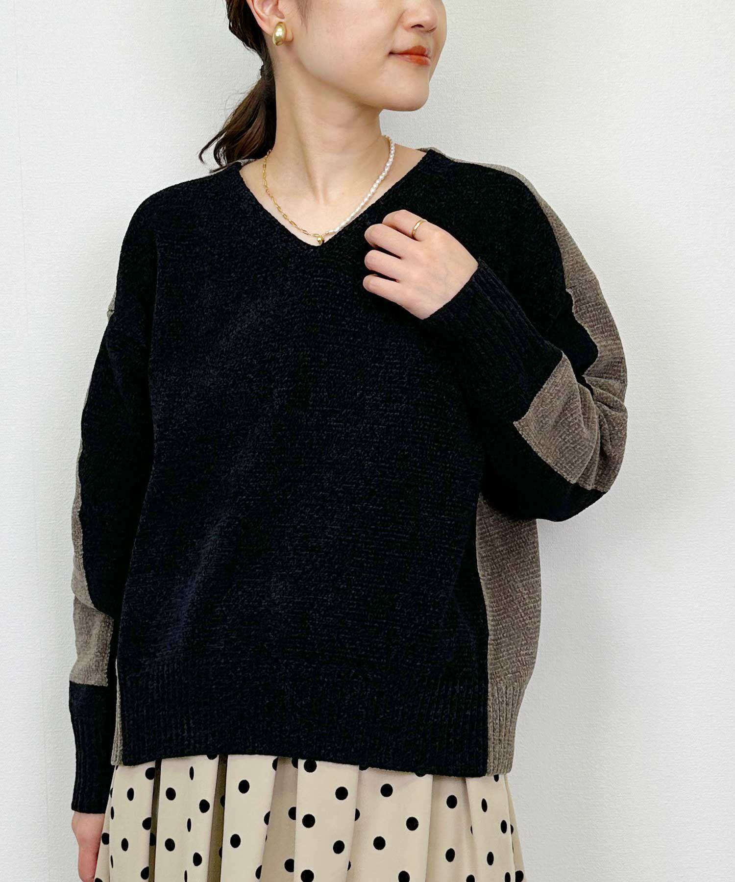 model：H164　着用サイズ：M　ブラック