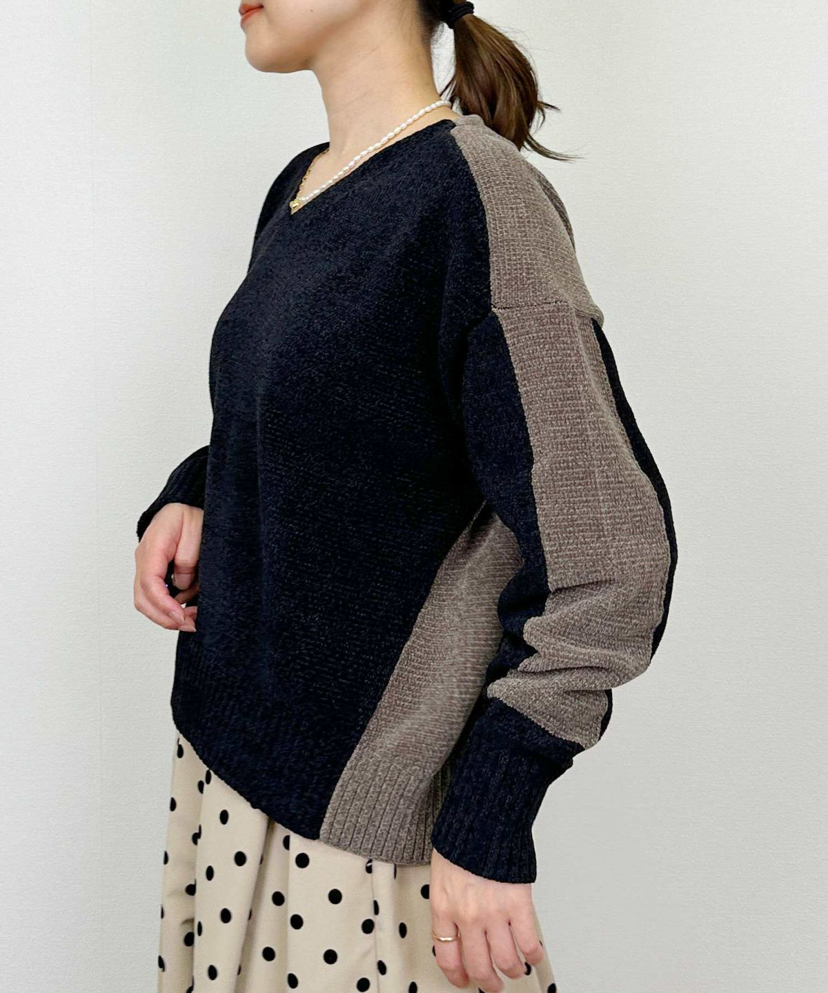 model：H164　着用サイズ：M　ブラック