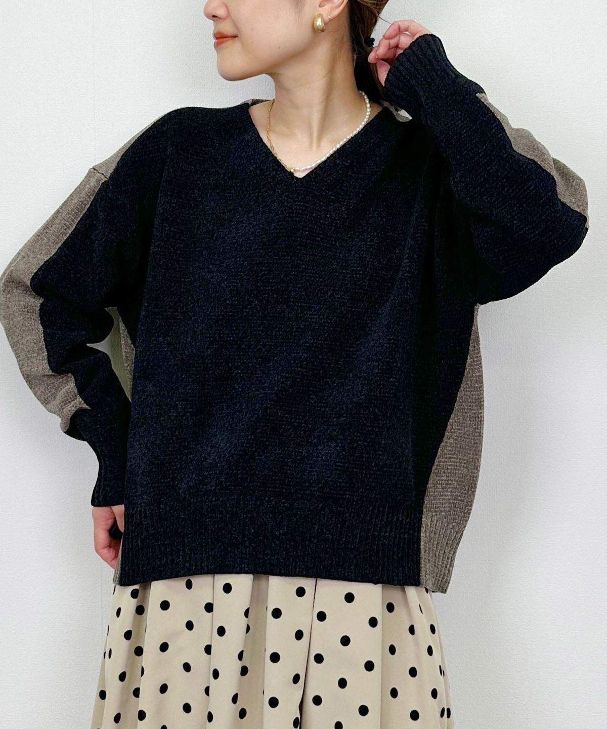 model：H164　着用サイズ：M　ブラック