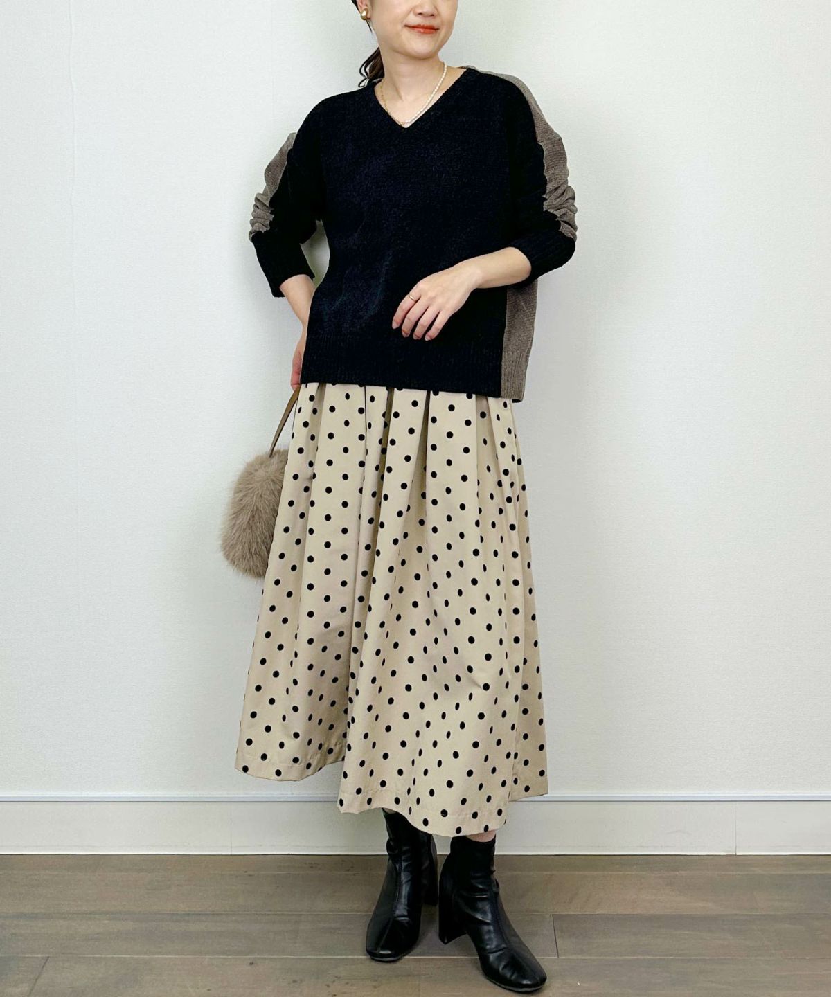 model：H164　着用サイズ：M　ブラック