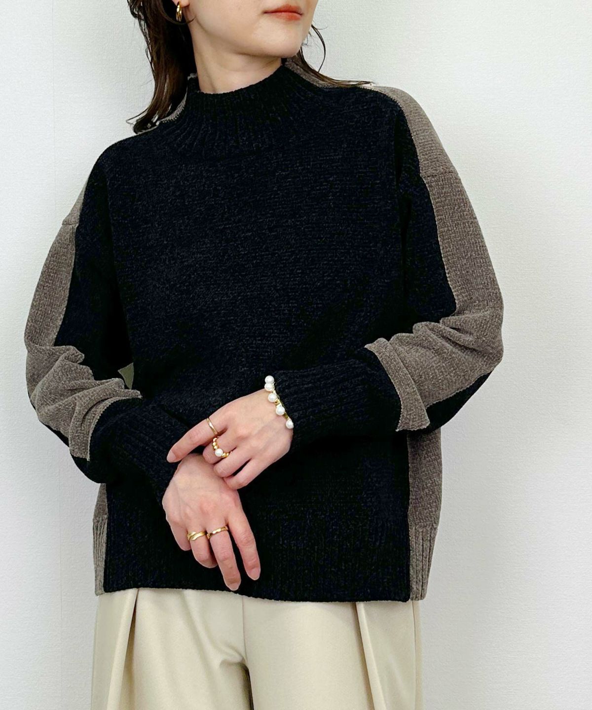 model：H164　着用サイズ：M　ブラック