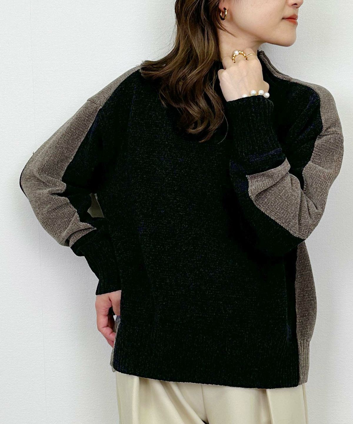 model：H164　着用サイズ：M　ブラック