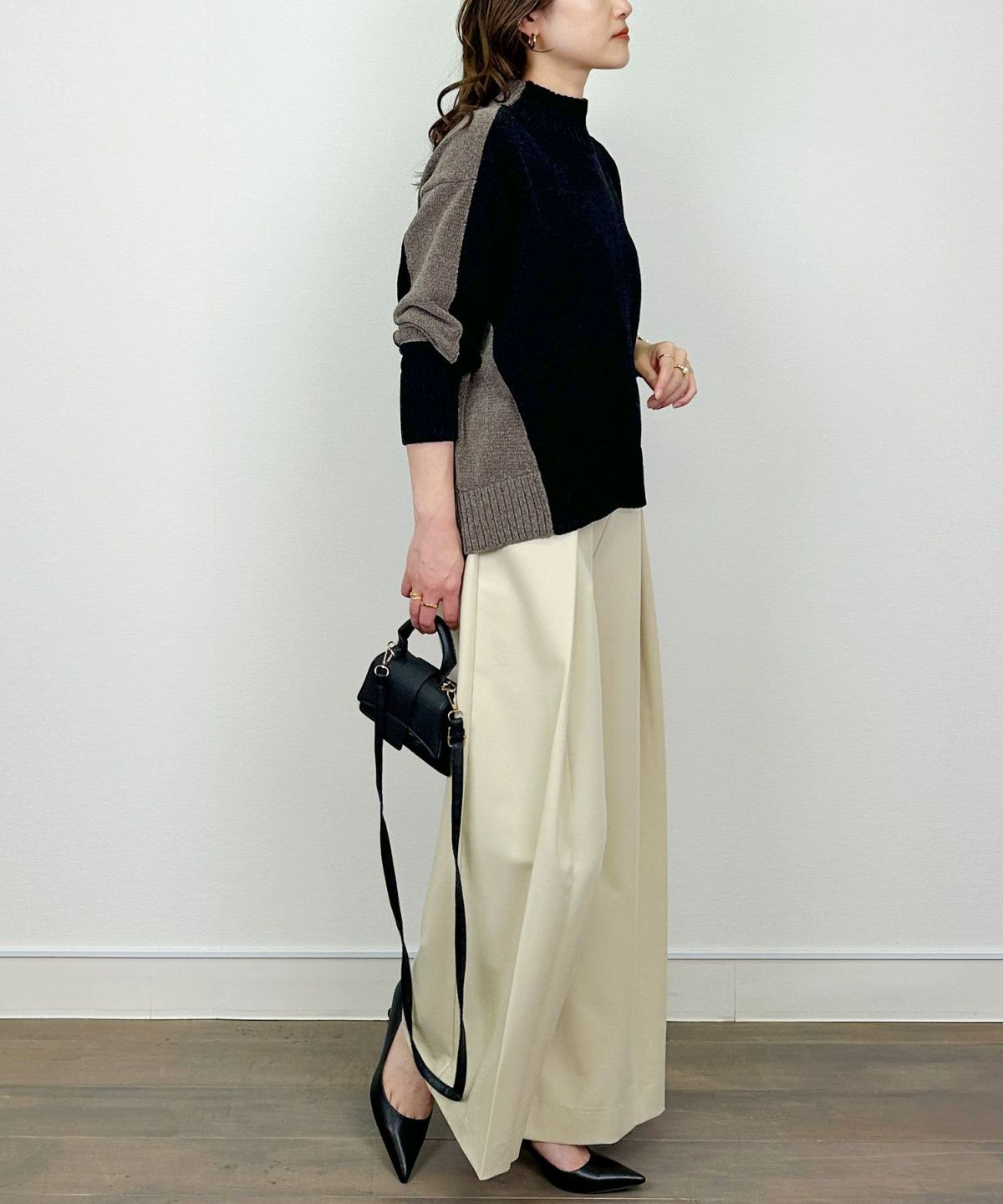 model：H164　着用サイズ：M　ブラック