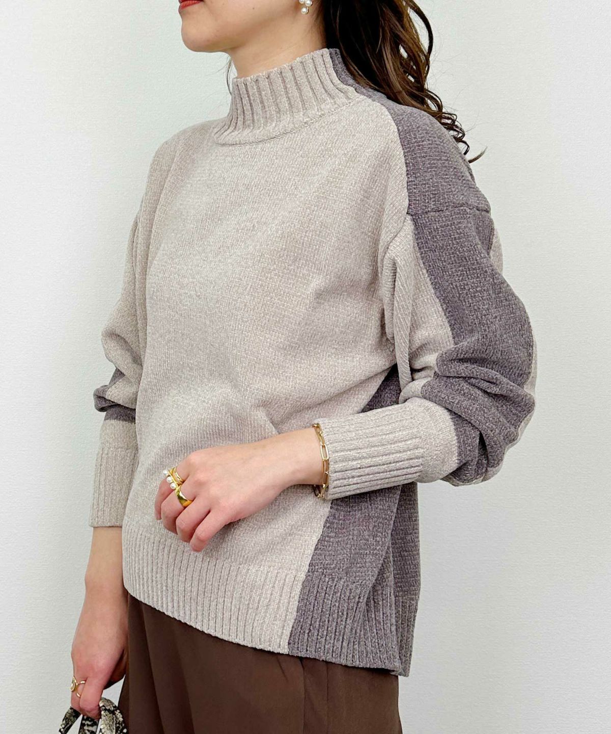 model：H164　着用サイズ：M　ベージュ