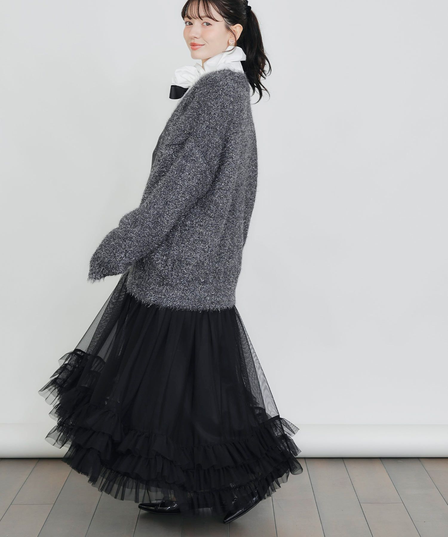 model：H155　着用サイズ：M　ブラック