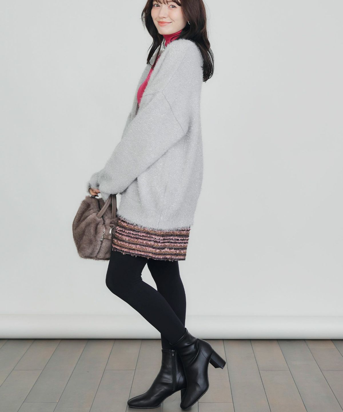 model：H155　着用サイズ：M　シルバー