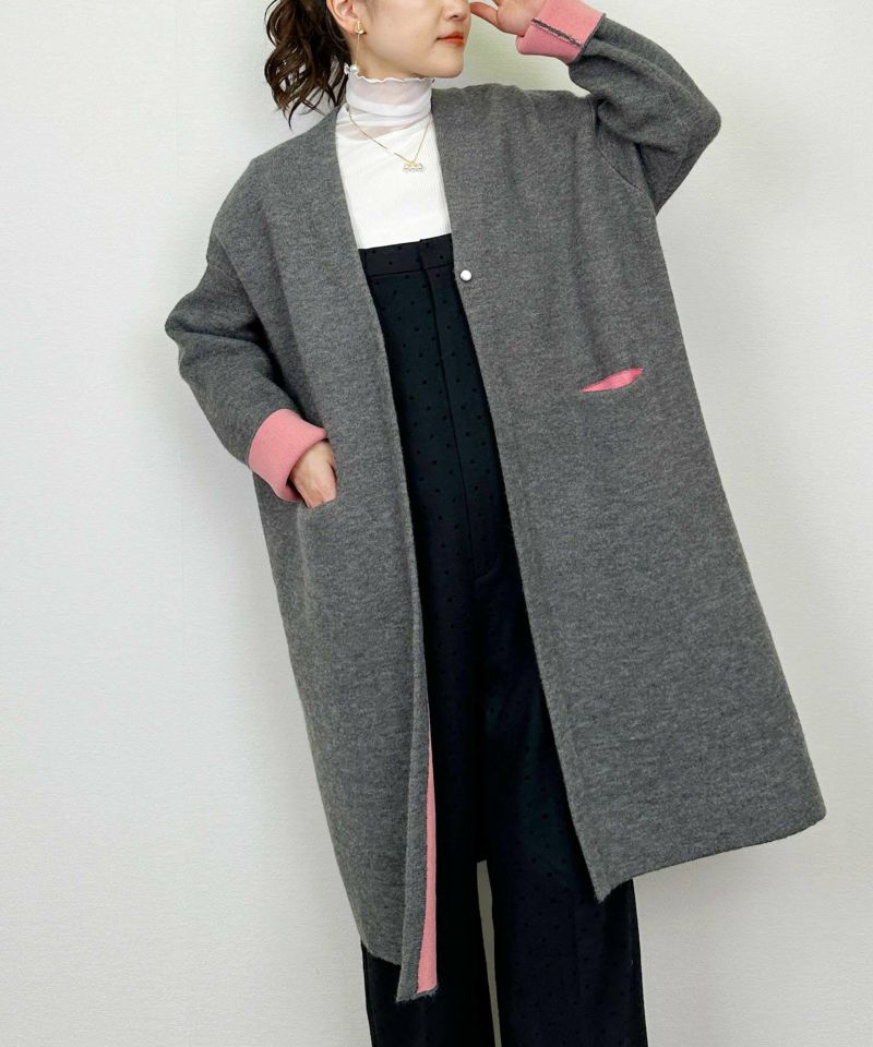 model：H164　着用サイズ：M　チャコールグレー