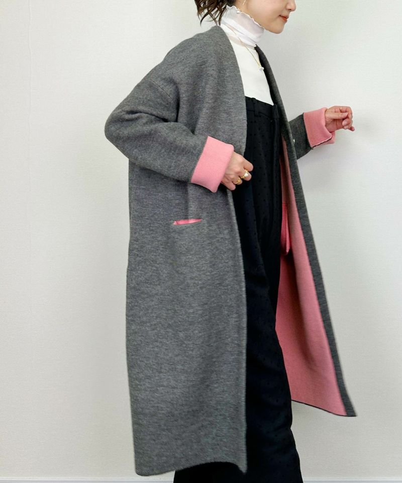 model：H164　着用サイズ：M　チャコールグレー