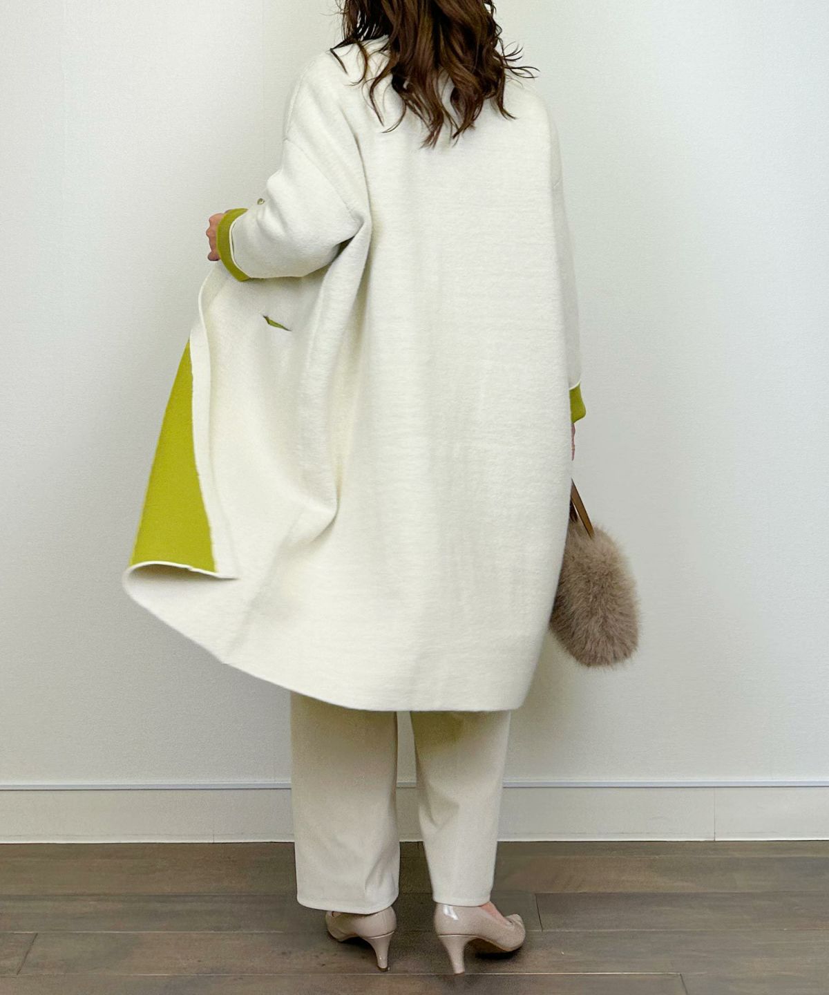 model：H164　着用サイズ：M　アイボリー