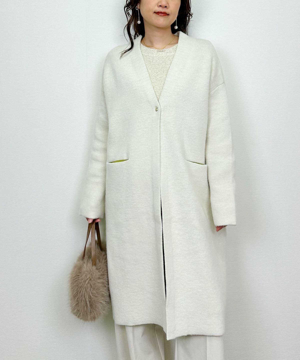 model：H164　着用サイズ：M　アイボリー