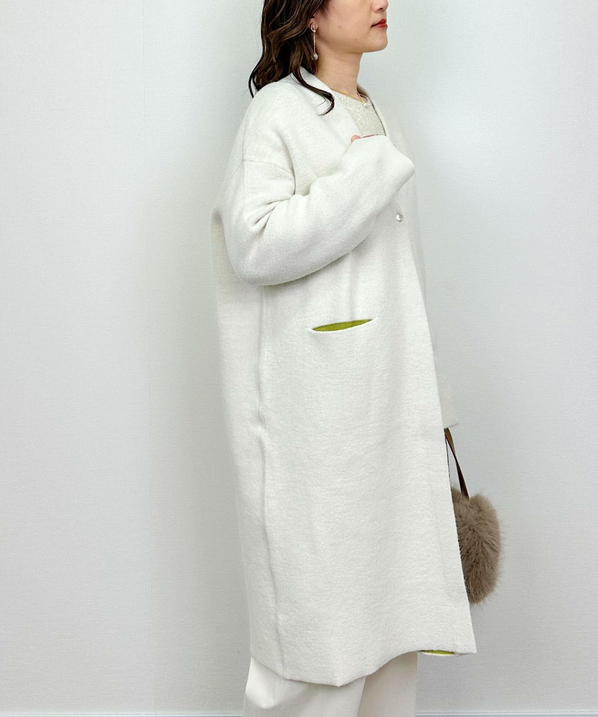 model：H164　着用サイズ：M　アイボリー