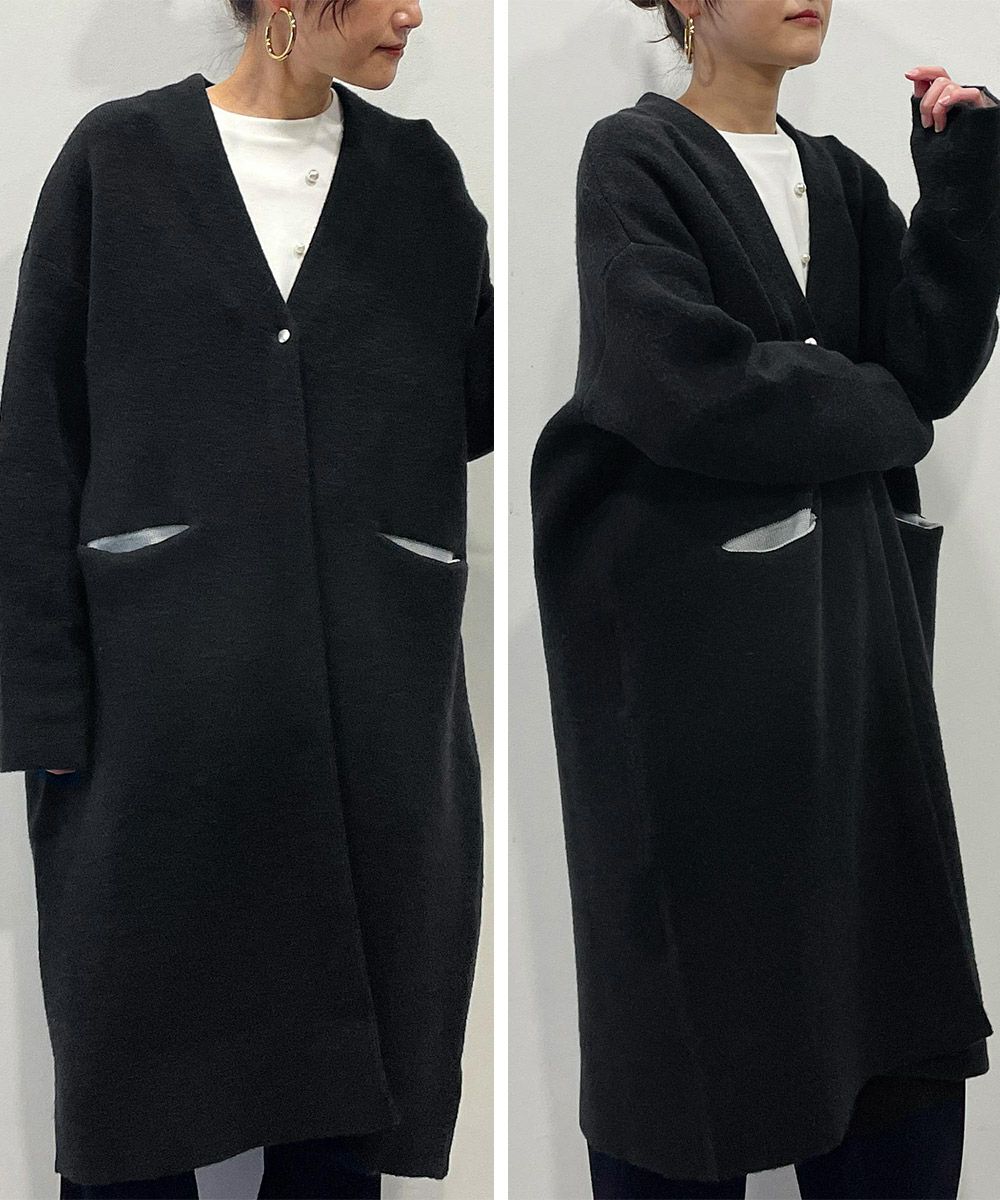 model：H164　着用サイズ：M　チャコールグレー