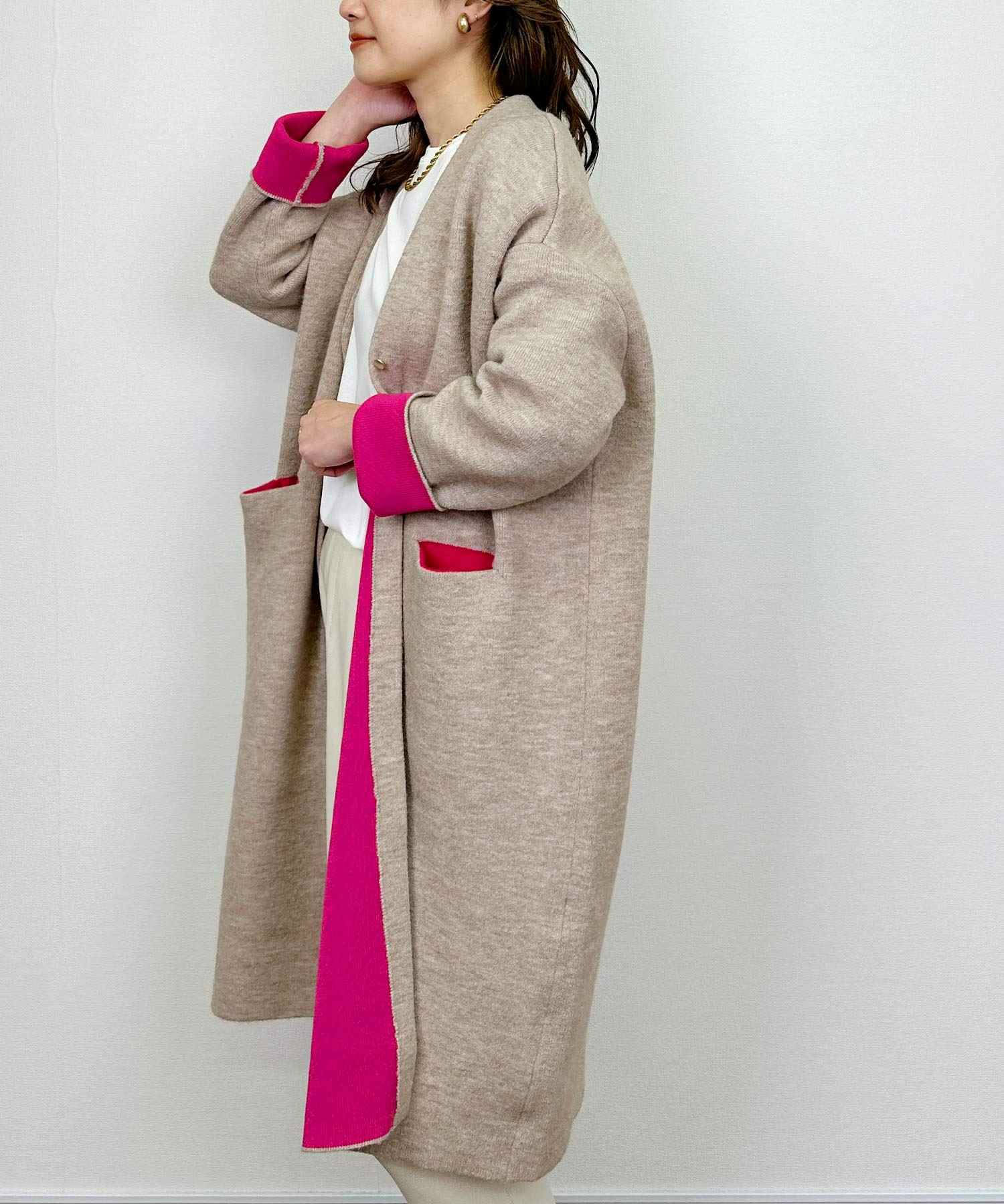 model：H164　着用サイズ：M　チャコールグレー