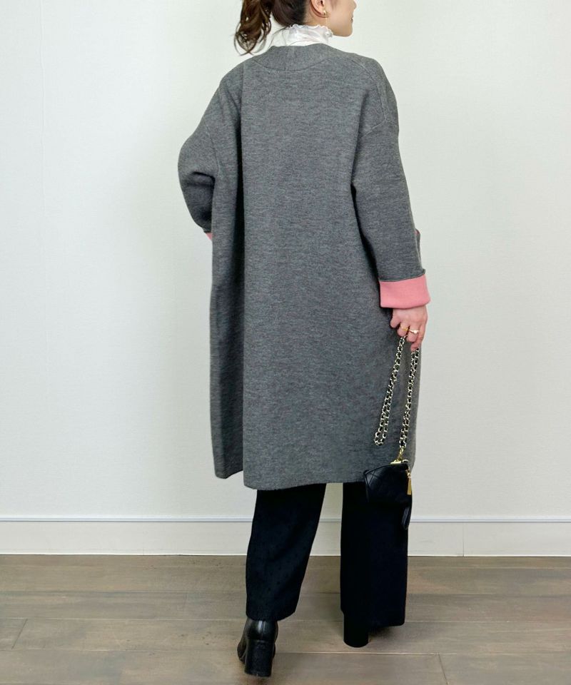 model：H164　着用サイズ：M　チャコールグレー