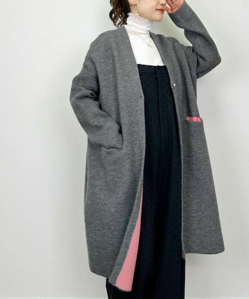 model：H164　着用サイズ：M　チャコールグレー