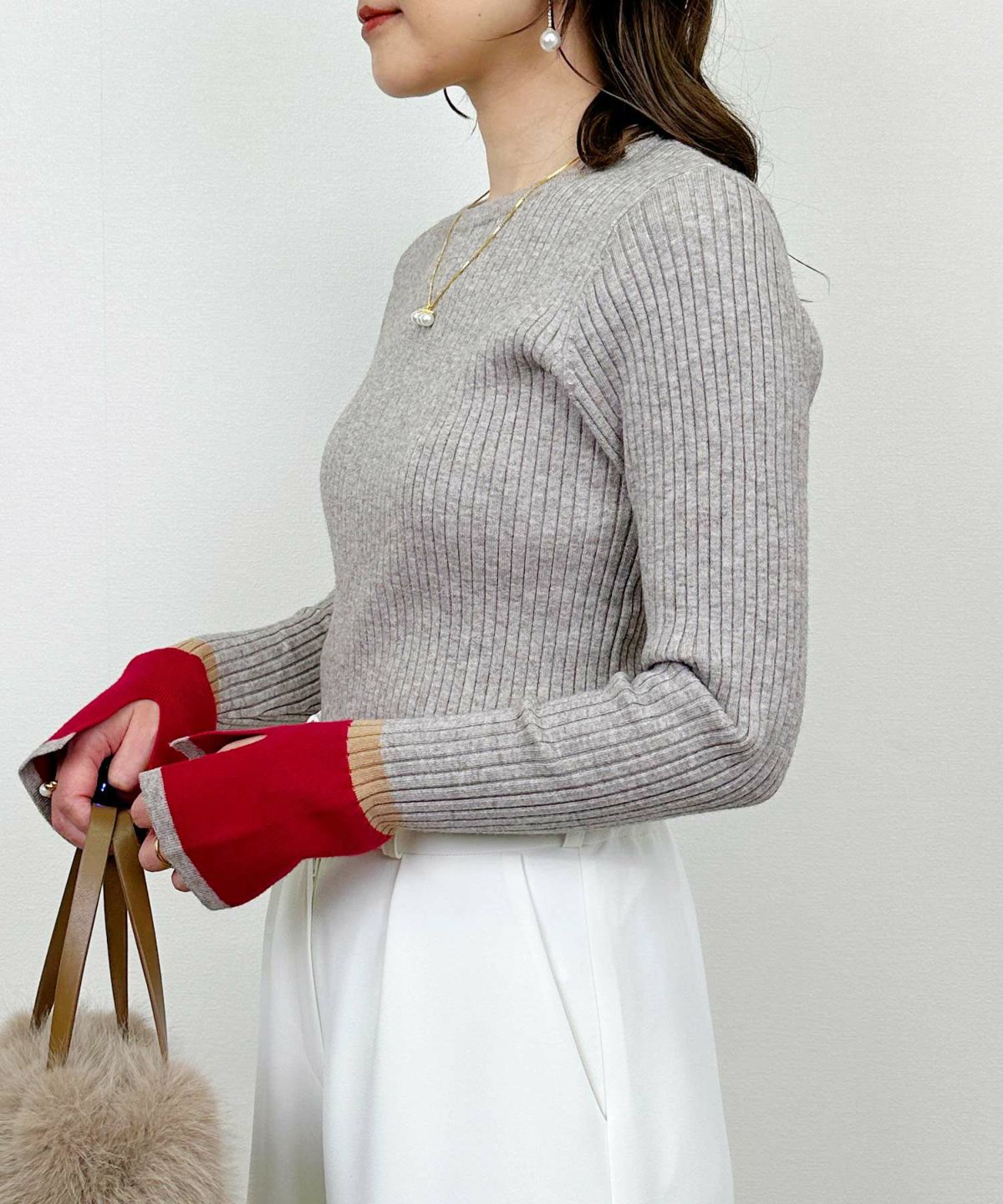 model：H164　着用サイズ：M　グレー