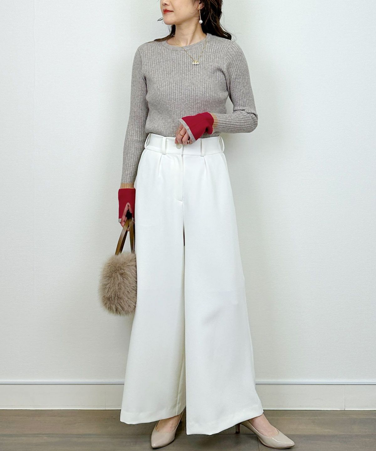 model：H164　着用サイズ：M　グレー