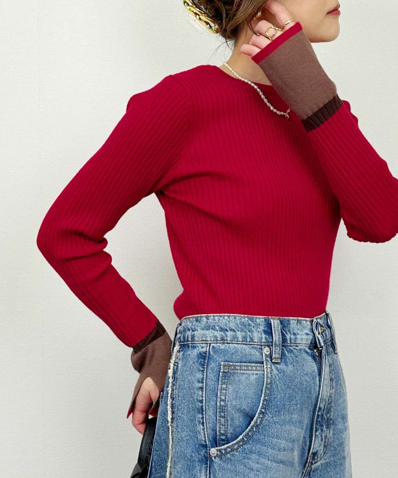 model：H164　着用サイズ：M　レッド