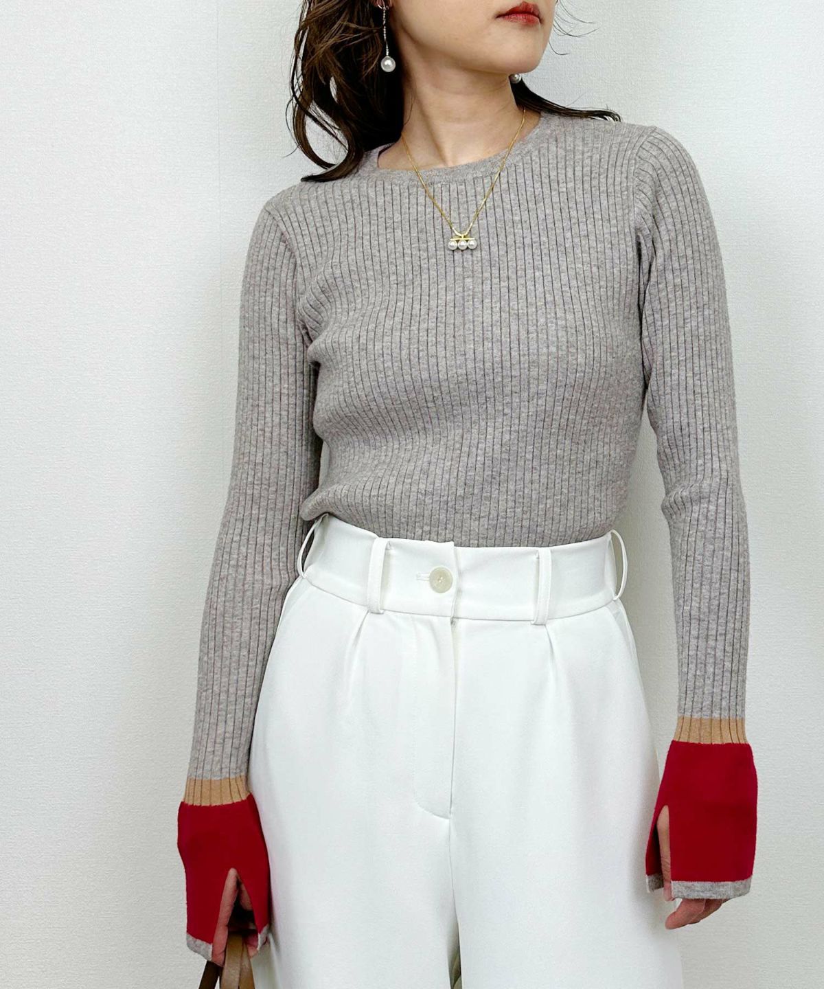 model：H164　着用サイズ：M　レッド