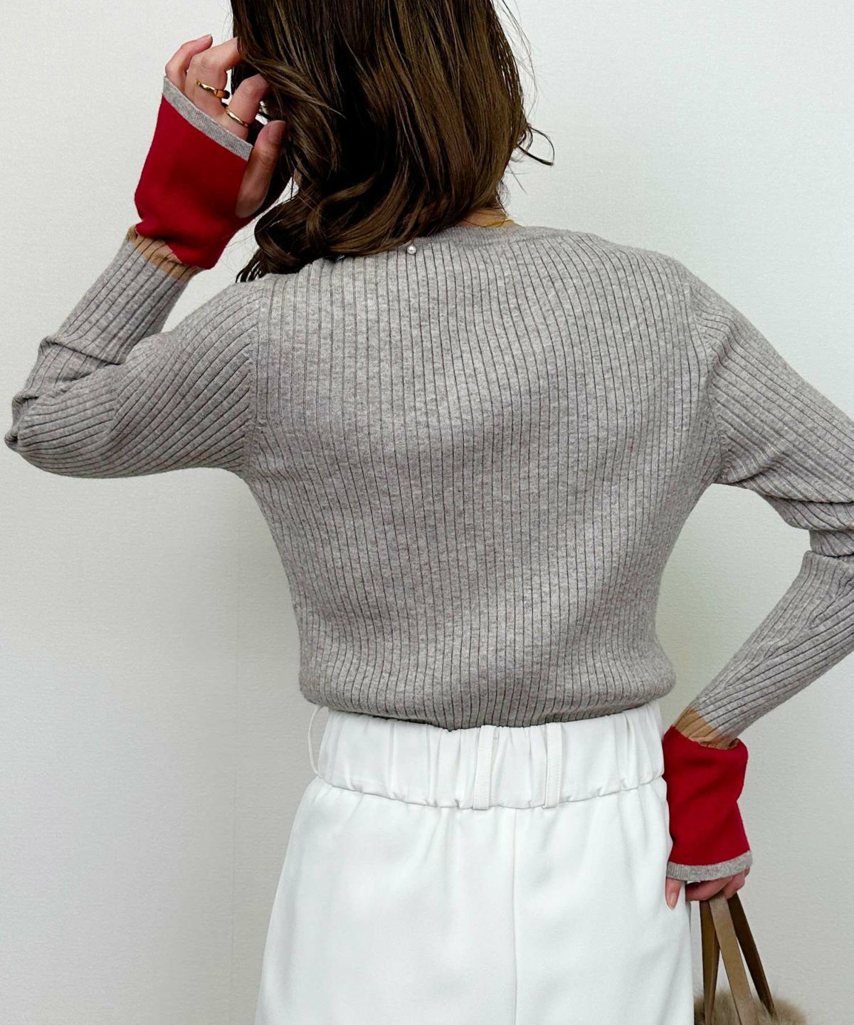 model：H164　着用サイズ：M　グレー