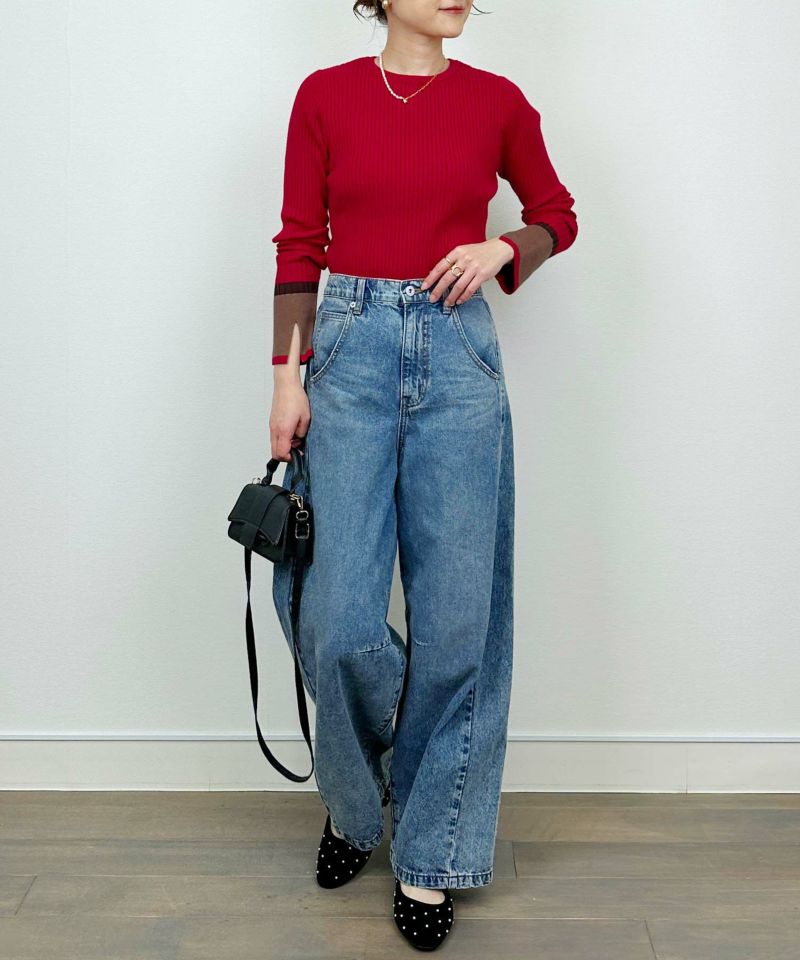 model：H164　着用サイズ：M　レッド