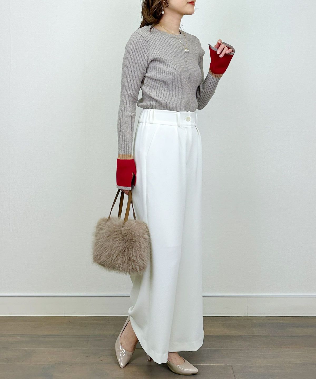 model：H164　着用サイズ：M　グレー