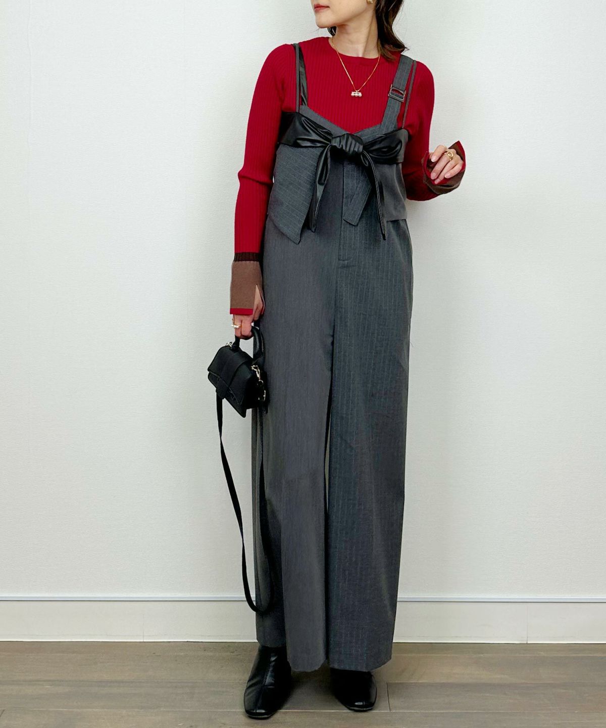 model：H164　着用サイズ：M　レッド