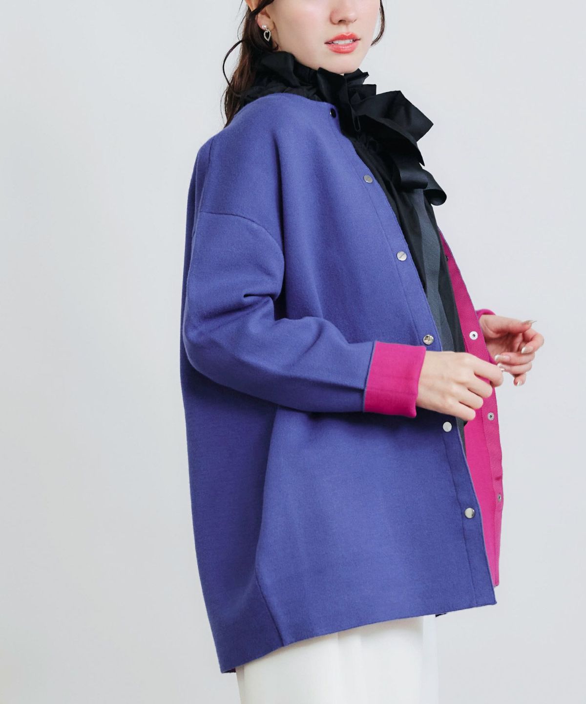 model：H155　着用サイズ：M　ブルー