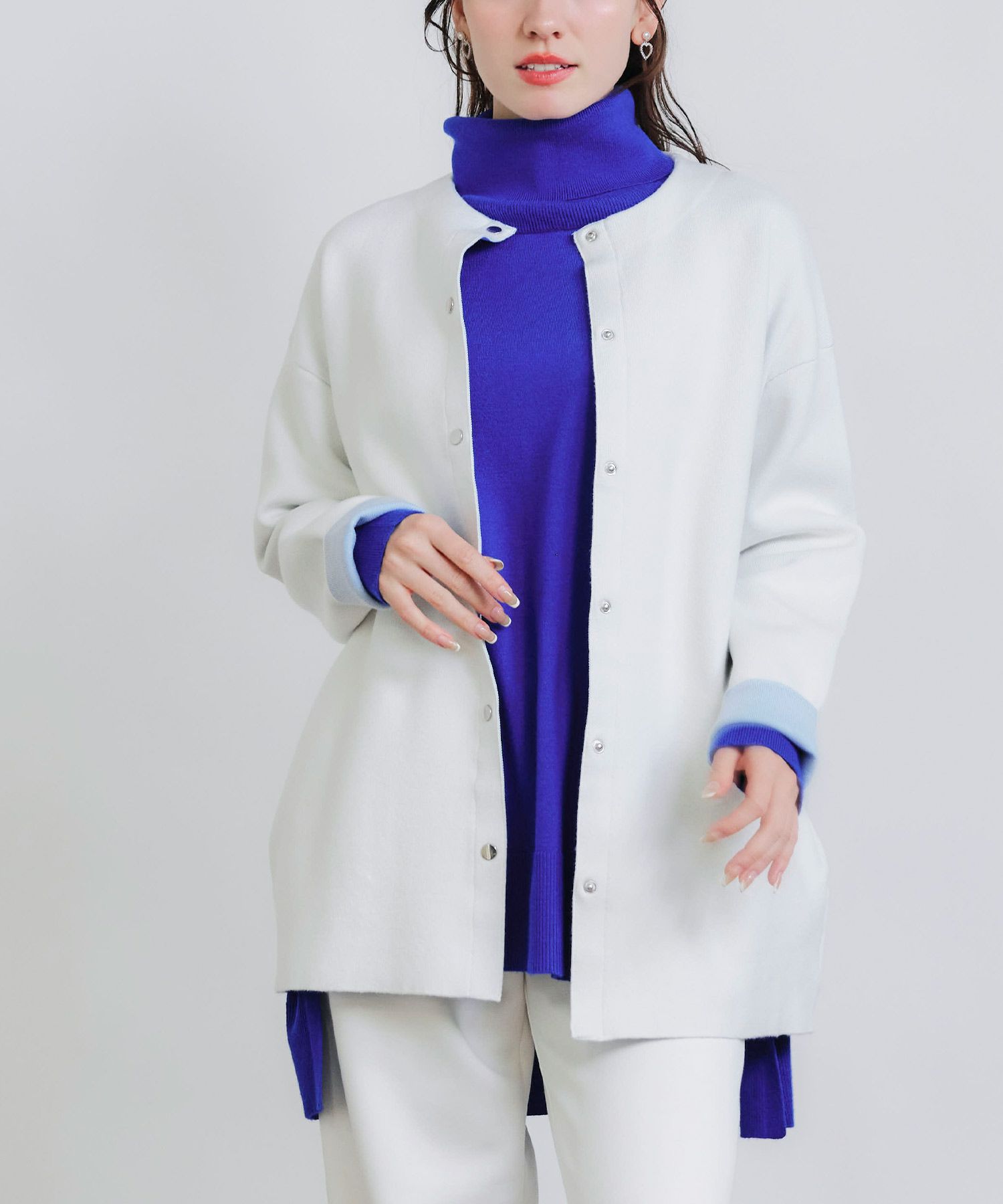 model：H155　着用サイズ：M　オフホワイト