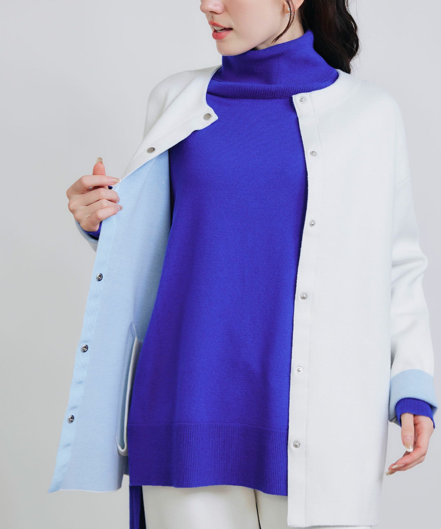model：H155　着用サイズ：M　オフホワイト