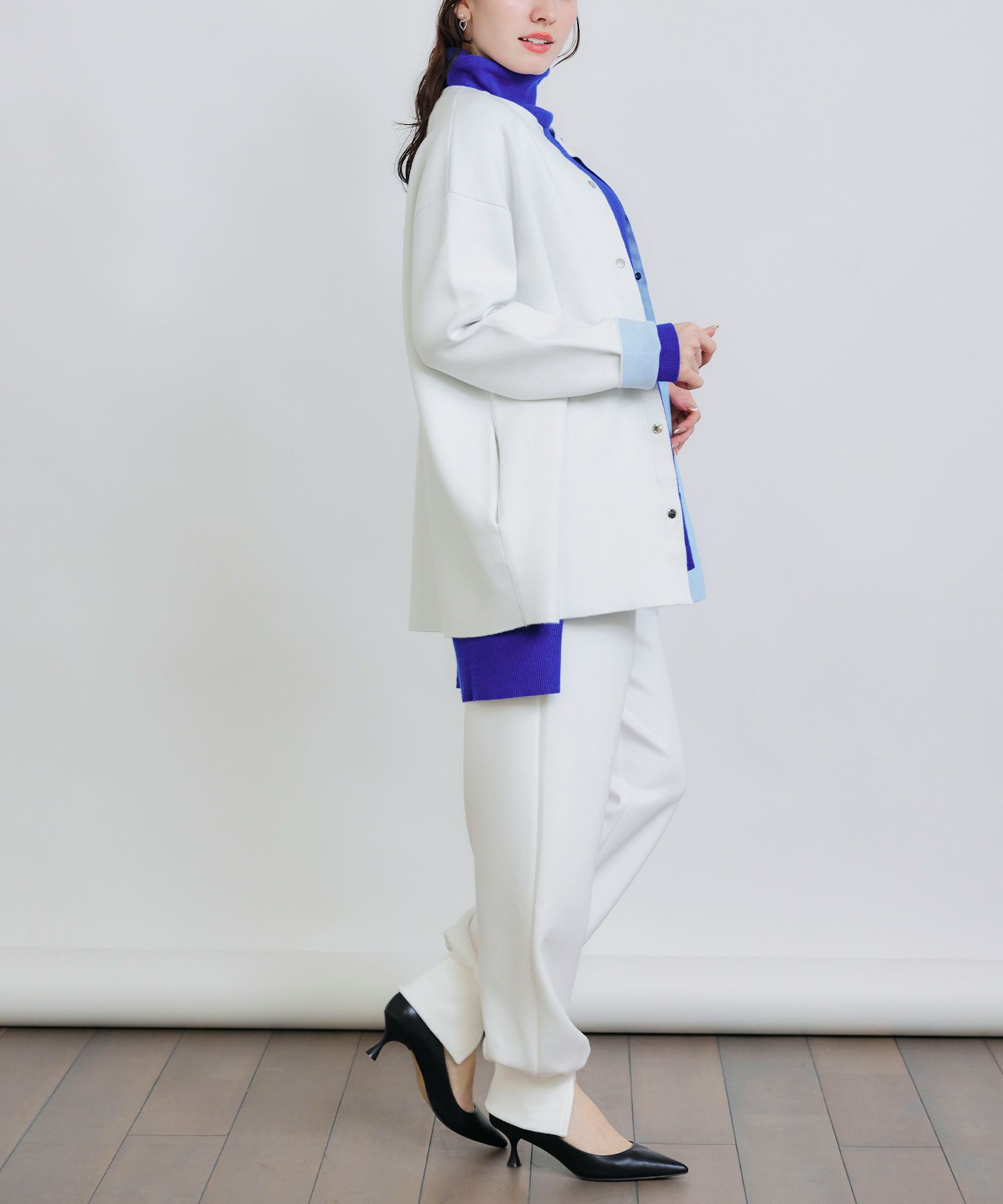 model：H155　着用サイズ：M　オフホワイト